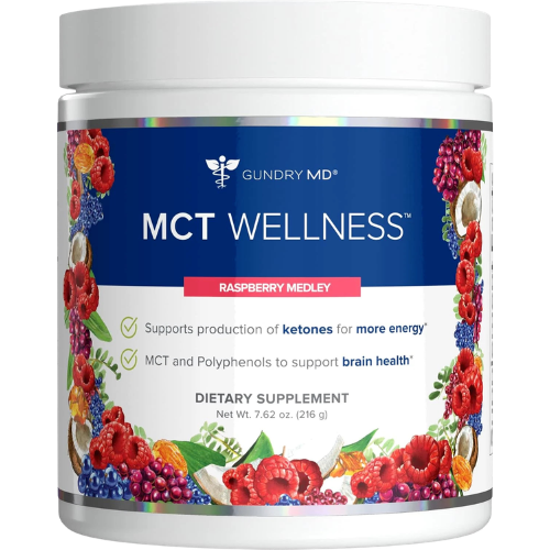 MCT Wellness Powder for Energy, Ketone Production & Brain Support | Raspberry Medley Metabolic Health Supplement