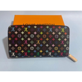 Louis Vuitton Monogram Multicolor Takashi Murakami Zippy Long Wallet Black | Designer Zip-Around Fashion Wallet