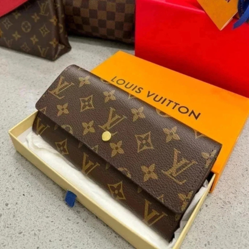 Authentic Louis Vuitton Portefeuille Sarah Monogram Long Wallet – Brown | Luxury Designer Long Wallet with Iconic Monogram Canvas