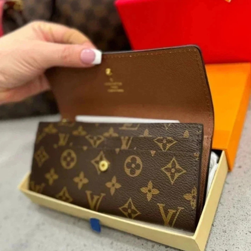 Authentic Louis Vuitton Portefeuille Sarah Monogram Long Wallet – Brown | Luxury Designer Long Wallet with Iconic Monogram Canvas