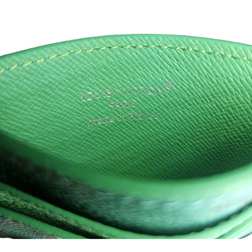 Louis Vuitton Golf Double Card Holder Green Monogram | Premium Designer Card Holder Wallet with Signature Luxury Style