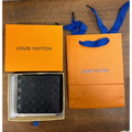 Louis Vuitton Men’s Black Monogram Bifold Wallet with Card Slots | Luxury Designer Leather Wallet for Everyday Use