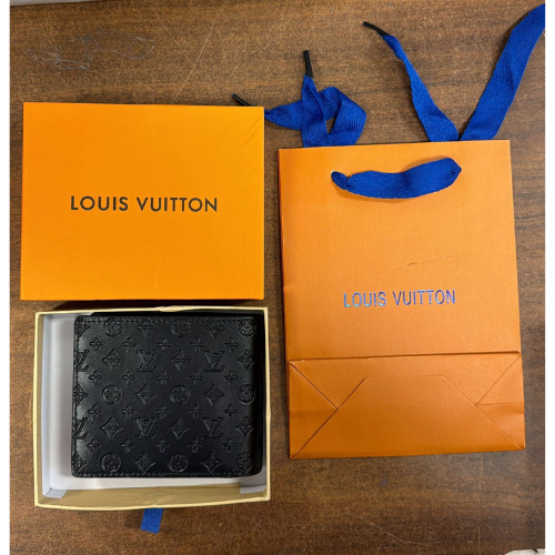 Louis Vuitton Men’s Black Monogram Bifold Wallet with Card Slots | Luxury Designer Leather Wallet for Everyday Use