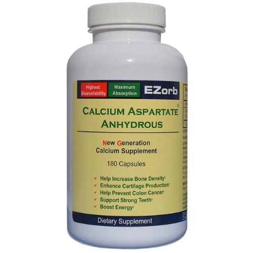 Calcium Supplement for Bone Density Support, Strong Bones & Mineral Absorption | High-Potency Formula Capsules (180 Count)