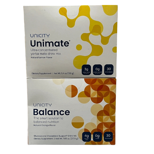 *NEW* 2 Boxes Combo-Unicity Unimate LEMON and Unicity Balance Natural Orange