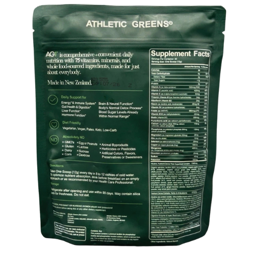 AG1 Greens Powder Refill – 75 Vitamins, Multivitamin & Probiotic Gut Health