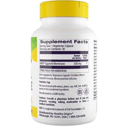 Eggshell Membrane (NEM), 500 Mg - Natural Collagen and Joint Support Supplement