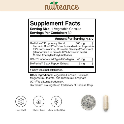 Joint Support Supplement for Mobility, Flexibility & Everyday Comfort | Natural Non-GMO, Gluten-Free Wellness Formula