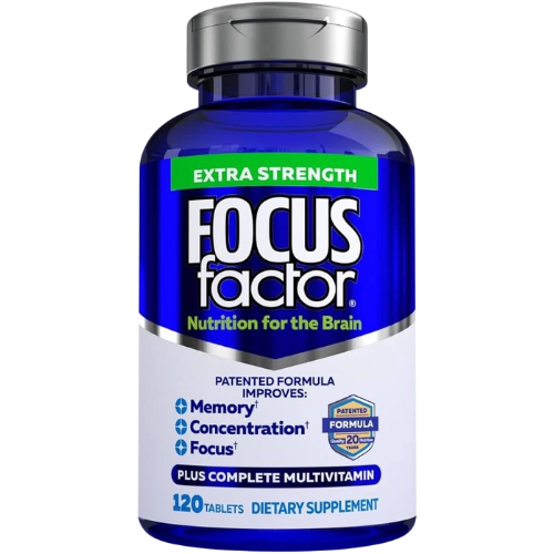 Brain Supplement for Memory, Focus & Cognitive Performance | Extra Strength Mental Clarity & Brain Health Formula Tablets (120 Count)