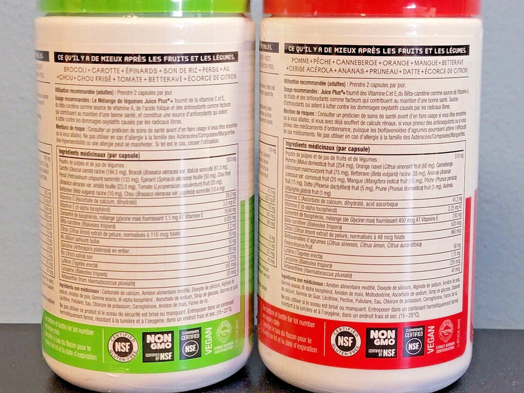 Juice Plus+ ESSENTIALS - Fruit & Veg Juice Powders(120 ea/240 Caps)