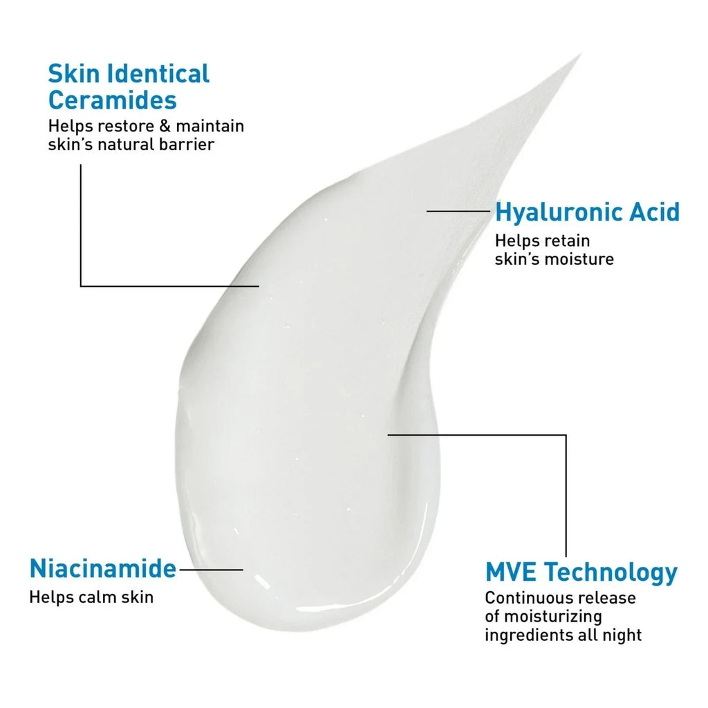 CeraVe PM Facial Moisturizing Lotion Night Cream 3 Oz