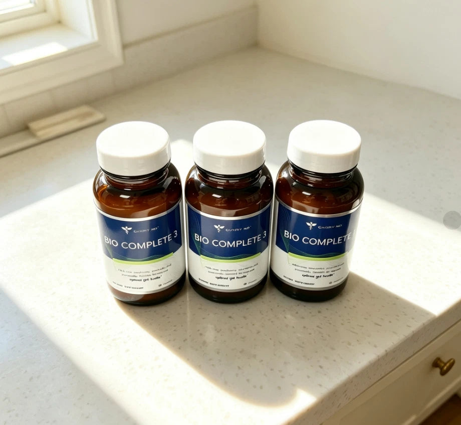 Gundry MD Bio Complete 3 Pack 180 Caps Glass Bottles New Sealed