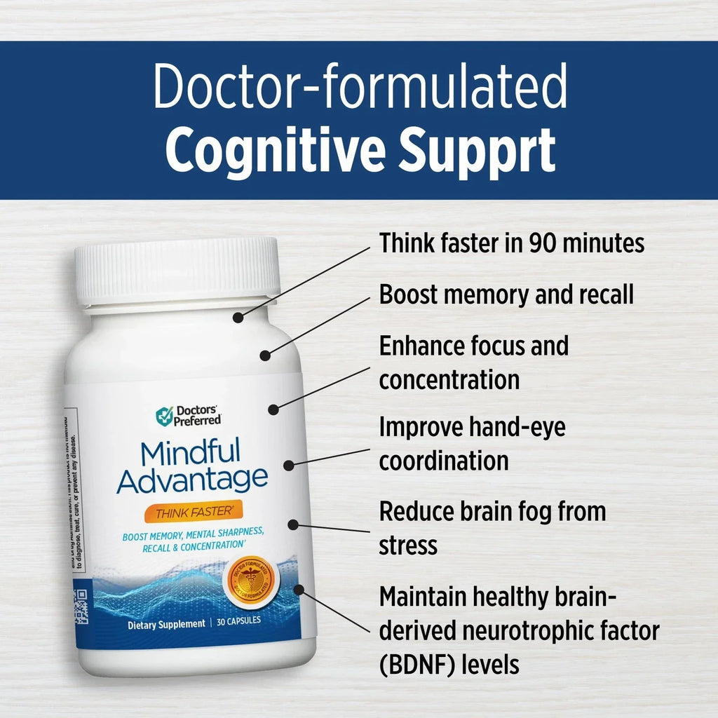 DOCTORS PREFERRED Mindful Advantage Brain Supplements for Memory and Focus