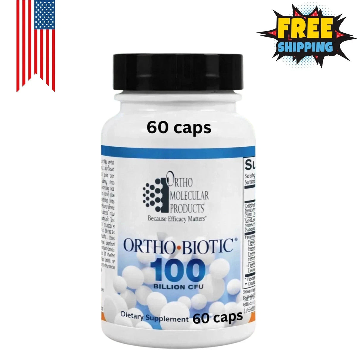 ORTHO BIOTIC 60 CAPSULES Digestive & Gut Health Support