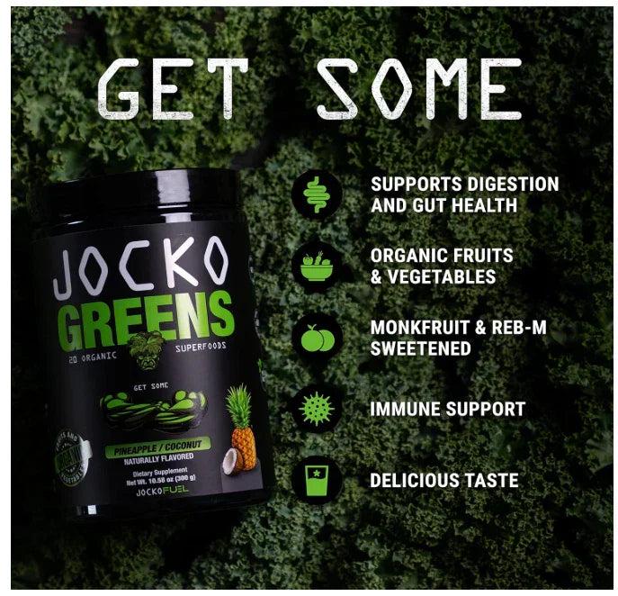 Jocko Fuel Daily Greens Powder – Organic Superfood for Gut Health, 30 Servings