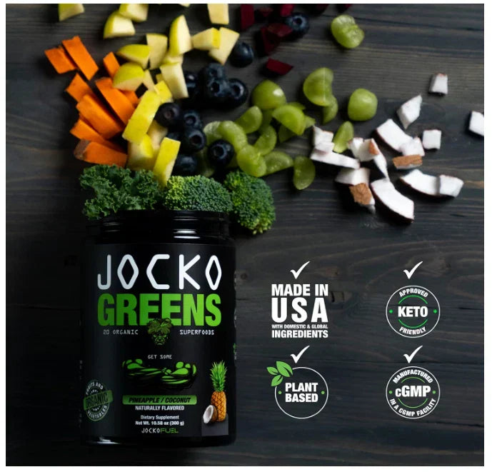 Jocko Fuel Daily Greens Powder – Organic Superfood for Gut Health, 30 Servings