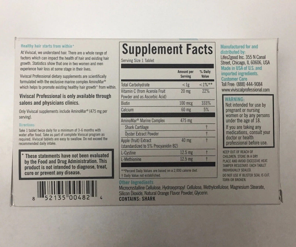 Hair Growth Support Tablets – Professional Strength Formula, 180 Count